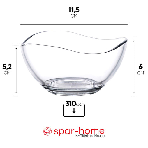 Dessertgläser Set - Müslischalen Glas Glasschüssel Snackschale Müslischale Salatschüssel Dessertschalen Servierschalen Eisschalen Glasschale Gläser für Dessert