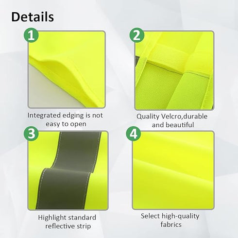 Warnwesten Auto - Warnweste Gelb 2024 EN 471 Europaweit gültig nach EN ISO 20471