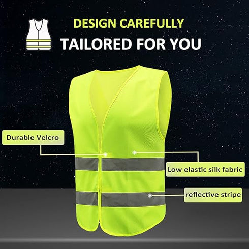 Warnwesten Auto - Warnweste Gelb 2024 EN 471 Europaweit gültig nach EN ISO 20471