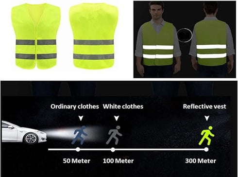 Warnwesten Auto - Warnweste Gelb 2024 EN 471 Europaweit gültig nach EN ISO 20471