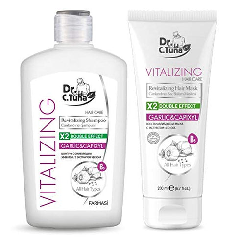 Farmasi Revitalisierendes Capixyl-Knoblauch Haarpflege-Set Shampoo 500ml + Haarmaske 200ml