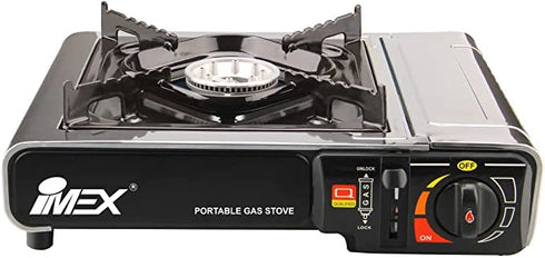 Imex Gaskocher mit Kartuschen Set im Tragekoffer Campingkocher Butan Gas